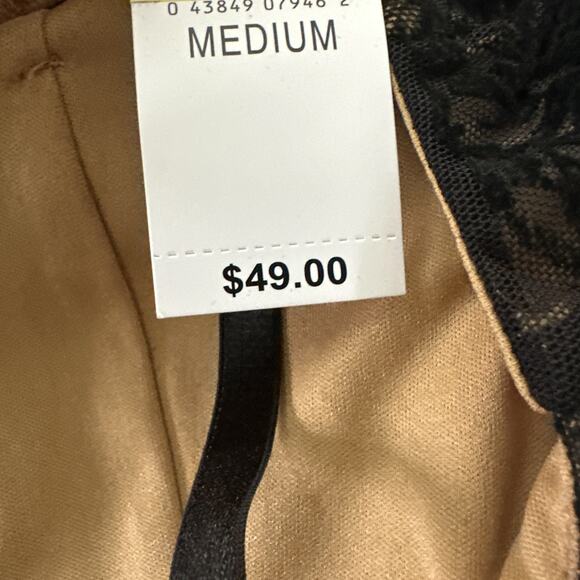 INVITEE Dress Womens Medium Black Lace Bodycon Sheath Sexy Cocktail Coquette - Picture 2 of 14